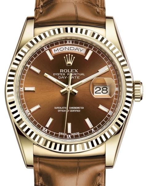 leather strap rolex day date|rolex day date with diamonds.